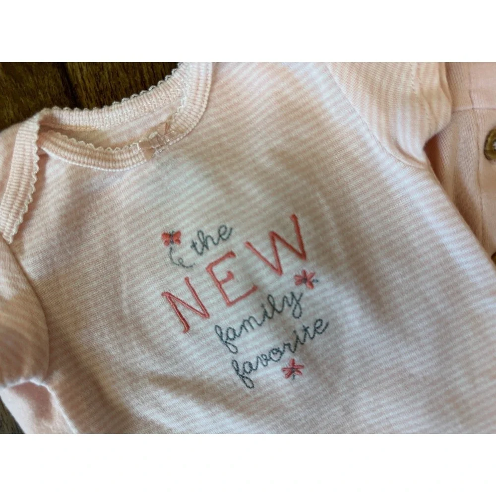 Carters Baby Girl 6 Months Outfit Pants Bodysuit Jacket Little Sweetie Pink 3 PC